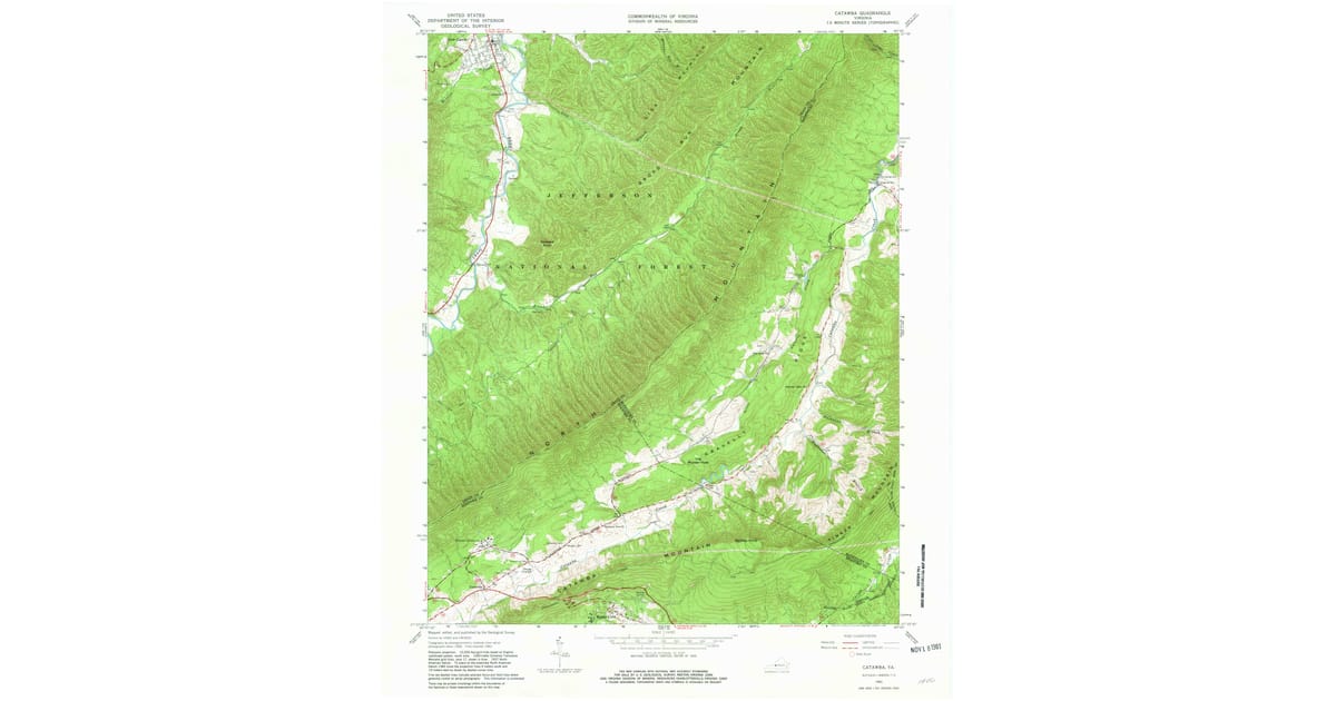 1963 Map of Catawba, Craig County, VA — High-Res | Pastmaps