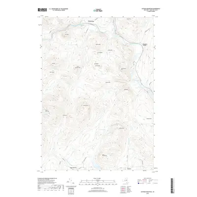 2019 Map of Cathead Mountain, 2019 Print