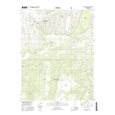 2017 Map of Cathedral Butte, 2017 Print