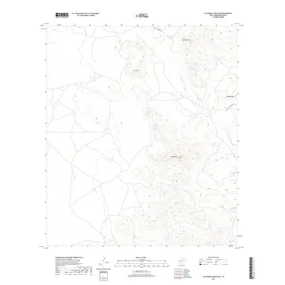 2019 Map of Cathedral Mountain, 2019 Print
