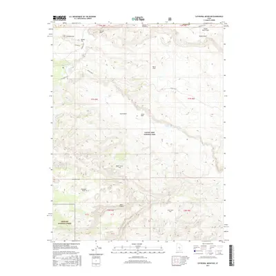 2017 Map of Cathedral Mountain, 2017 Print
