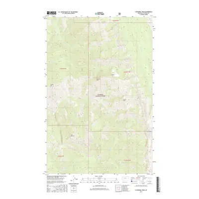 2017 Map of Cathedral Peak, 2017 Print