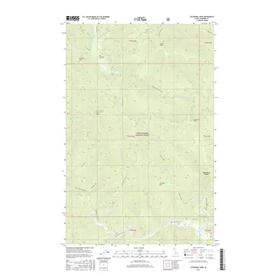 2017 Map of Cathedral Peak, 2017 Print