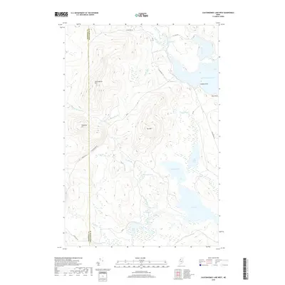 2018 Map of Caucomgomoc Lake West, 2018 Print