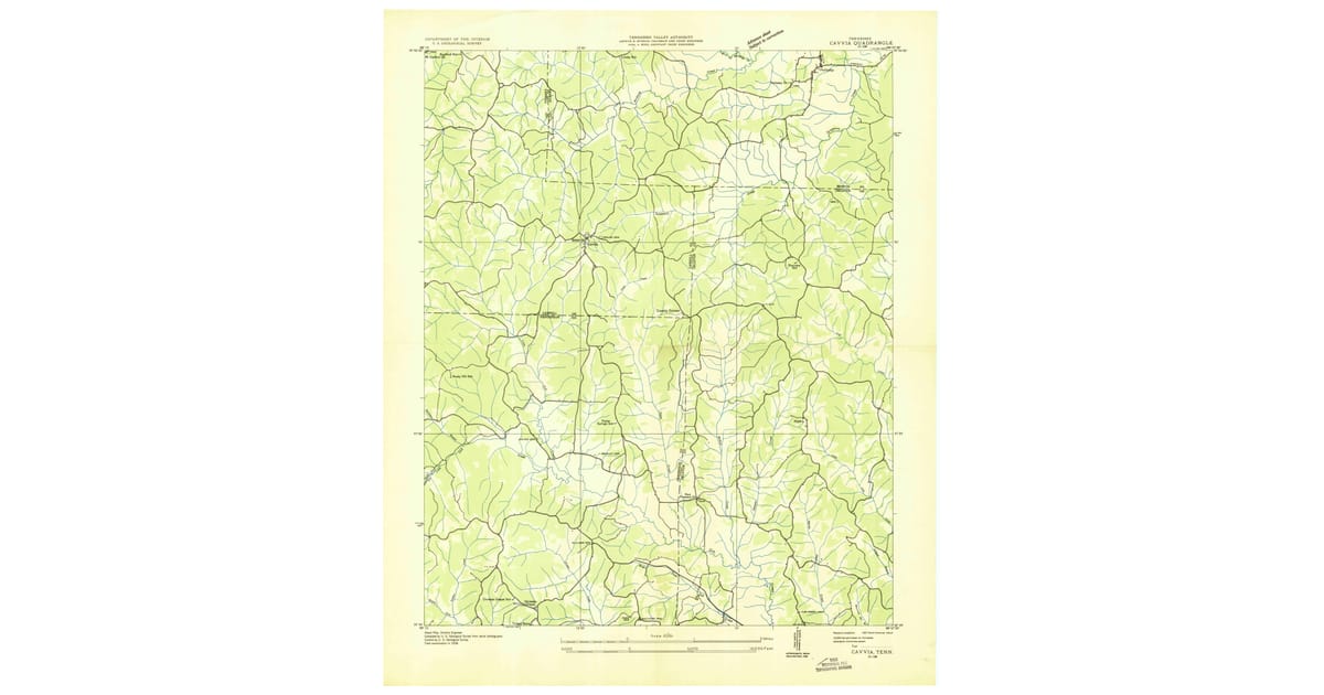 1936 Map of Cavvia, Decatur County, TN — High-Res | Pastmaps