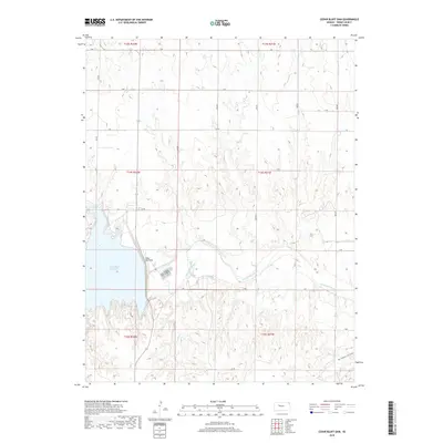 2018 Map of Cedar Bluff Dam, 2018 Print