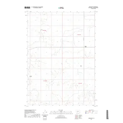 2017 Map of Cedar Butte, 2017 Print
