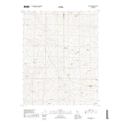 2018 Map of Cedar Mountain, 2018 Print