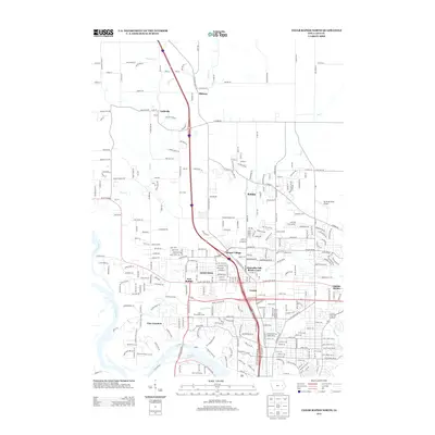 2013 Map of Cedar Rapids North, 2013 Print
