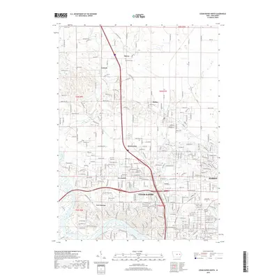 2018 Map of Cedar Rapids North, 2018 Print