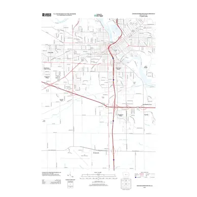 2013 Map of Cedar Rapids South, 2013 Print