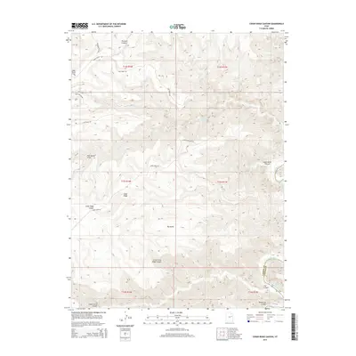 2014 Map of Cedar Ridge Canyon, 2014 Print