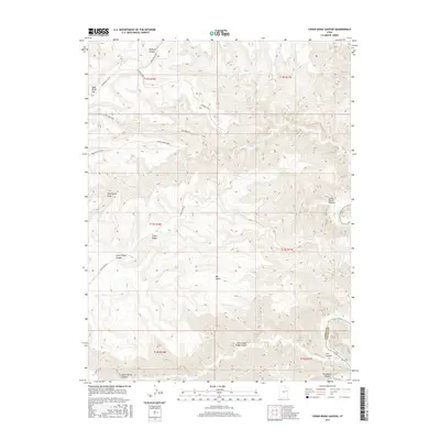 2017 Map of Cedar Ridge Canyon, 2017 Print