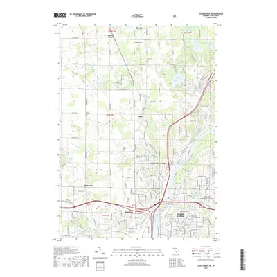 2019 Map of Cedar Springs SW, 2019 Print