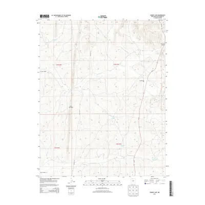 2013 Map of Cement Lake, 2013 Print