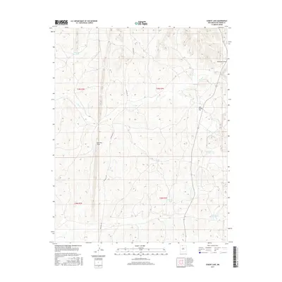 2017 Map of Cement Lake, 2017 Print
