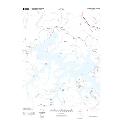 2013 Map of Center Hill Dam, 2013 Print