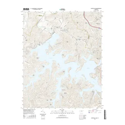 2016 Map of Center Hill Dam, 2016 Print