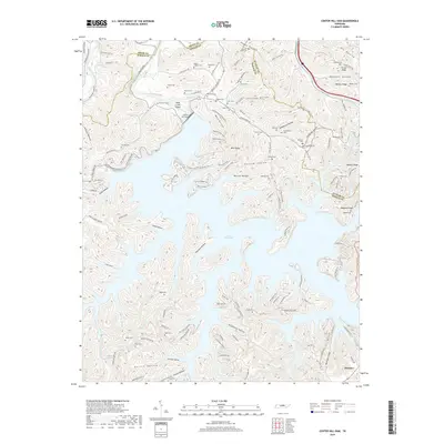 2019 Map of Center Hill Dam, 2019 Print