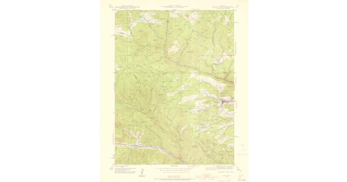 1940s Maps of Idaho Springs, CO Pastmaps