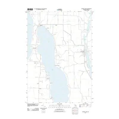 2011 Map of Central Lake, 2011 Print