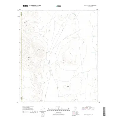 2019 Map of Cerro Alto Mountain, 2019 Print