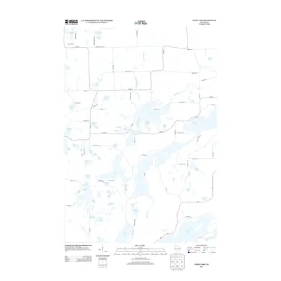 2013 Map of Chain Lake, 2013 Print