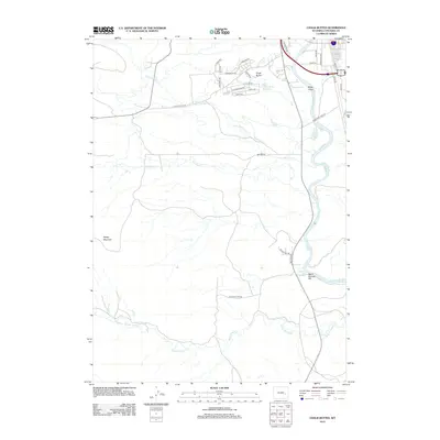 2012 Map of Chalk Buttes, 2012 Print