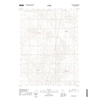 2017 Map of Chalk Buttes NE, 2017 Print