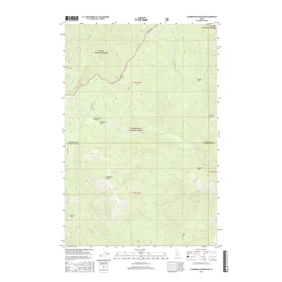 2017 Map of Chamberlain Mountain, 2017 Print