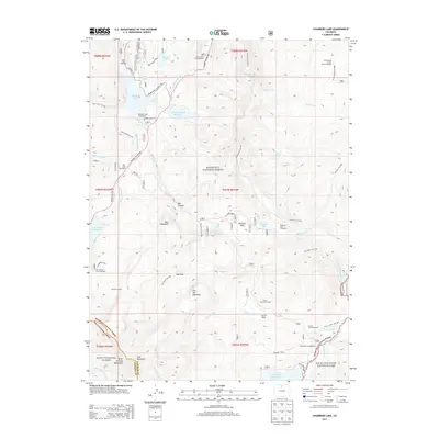 2013 Map of Chambers Lake, 2013 Print