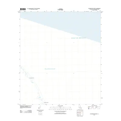 2012 Map of Chandeleur Light, 2012 Print