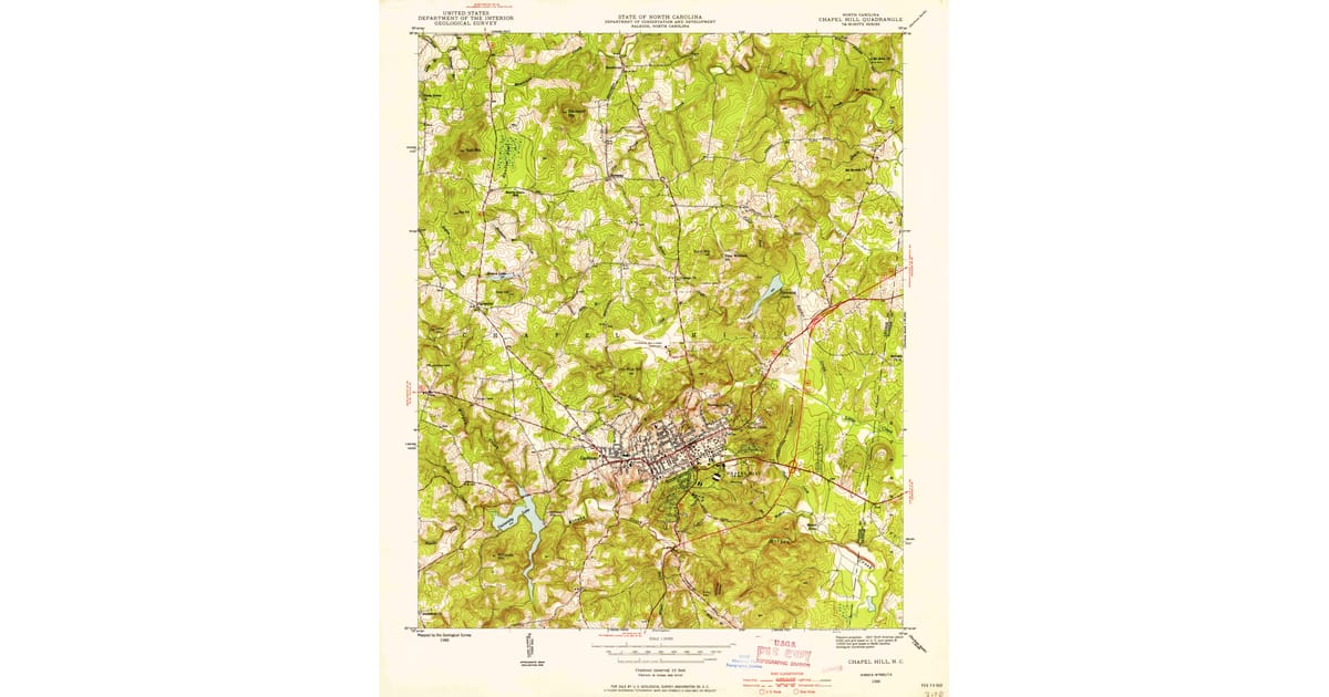 Old Maps of Hunter 39 s Ridge Orange - Chapel Hill Orange County Nc Usgs Topo 1946 P1958 Og 1200x630 