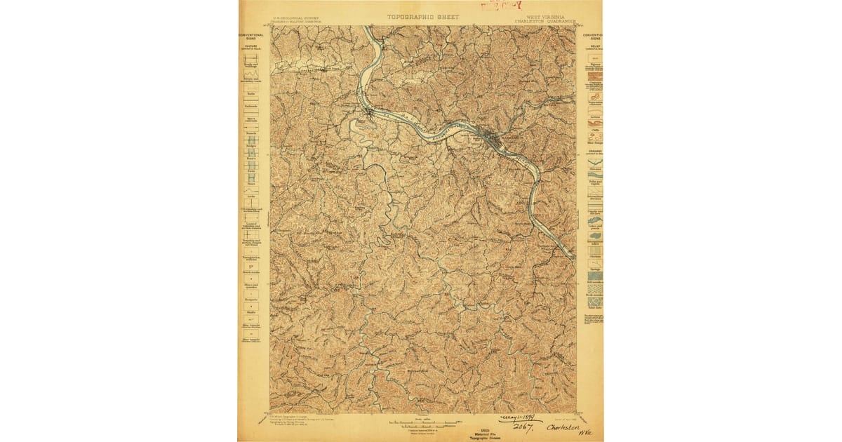 1800s 19th Century Maps of Tornado - Charleston Kanawha County Wv Usgs Topo 1899 Og 1200x630 