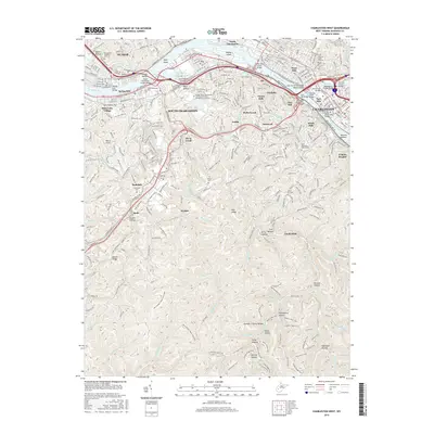 2016 Map of Charleston West, 2016 Print
