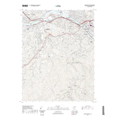 2019 Map of Charleston West, 2019 Print