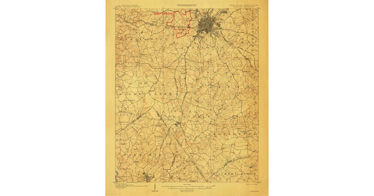 1907 Map of Charlotte, NC — High-Res, 1907 Print #3 | Pastmaps