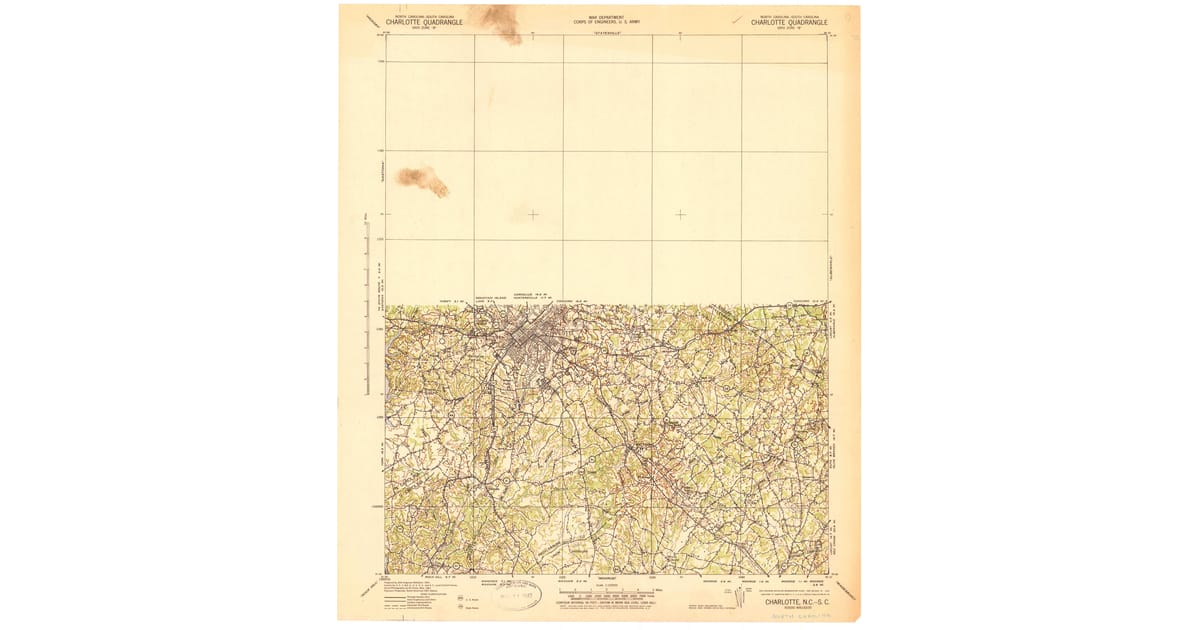 1942 Map of Charlotte, NC — High-Res | Pastmaps