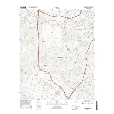 2016 Map of Charlotte West, 2016 Print