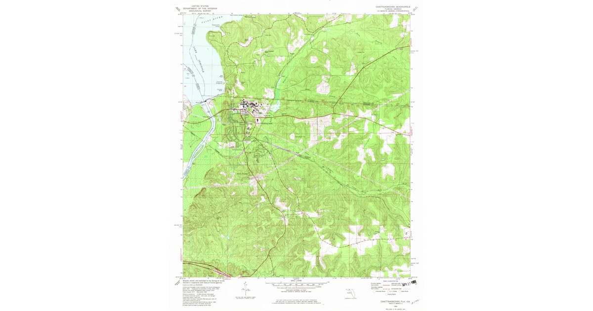 1980s Maps of Hardin Heights FL - Chattahoochee Gadsden County Fl Usgs Topo 1982 P1983 Og 1200x630