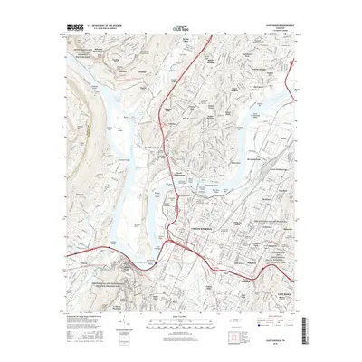 2016 Map of Chattanooga, 2016 Print