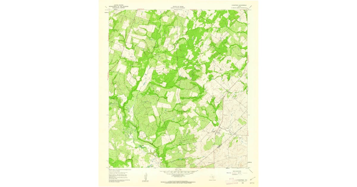 1960 Map of Cheapside, Gonzales County, TX — High-Res | Pastmaps