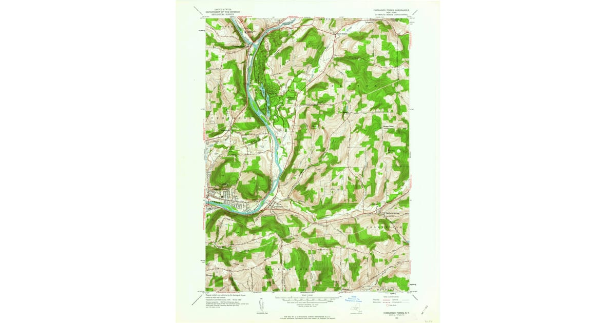 1960 Map of Chenango Forks, Broome County, NY — High-Res | Pastmaps