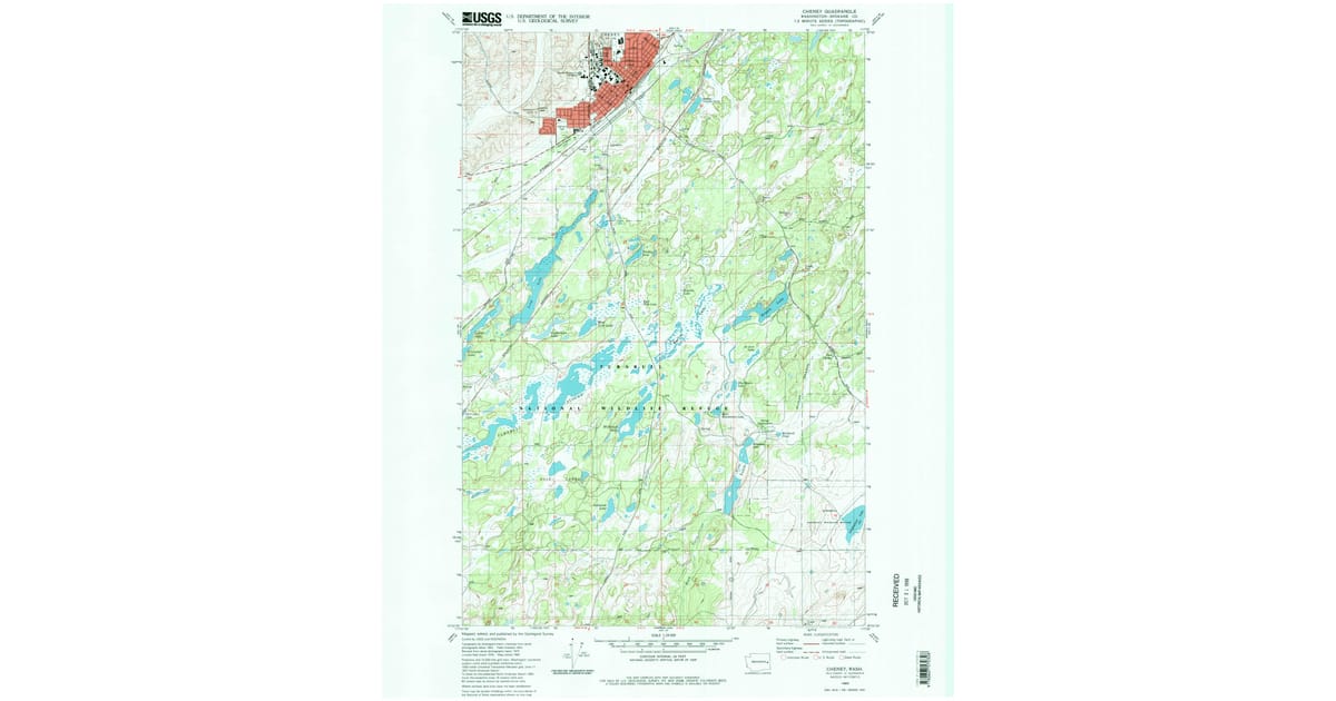 1980 Map of Cheney, WA — High-Res | Pastmaps