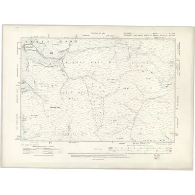 1907 Map of Cheshire II.SW, 1911 Print