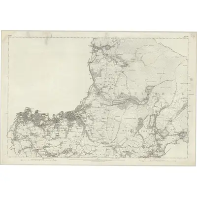1872 Map of Cheshire III, 1882 Print