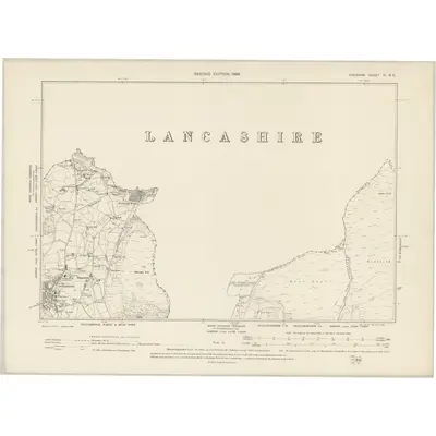 1896 Map of Cheshire III.NE, 1899 Print