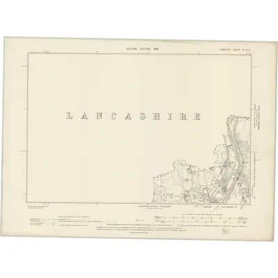 1896 Map of Cheshire III.NW, 1899 Print