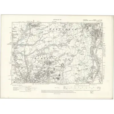 1907 Map of Cheshire III.NW, 1911 Print