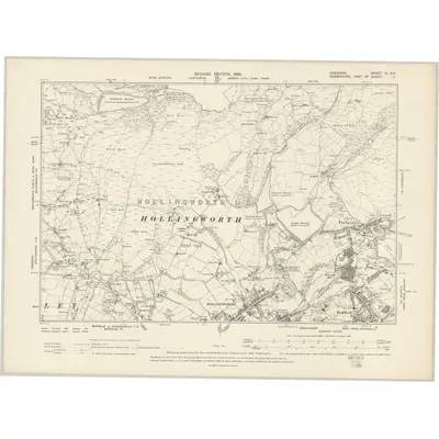 1896 Map of Cheshire III.SE, 1899 Print